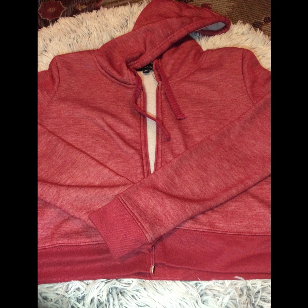 Reddish Pink Cropped Sweater